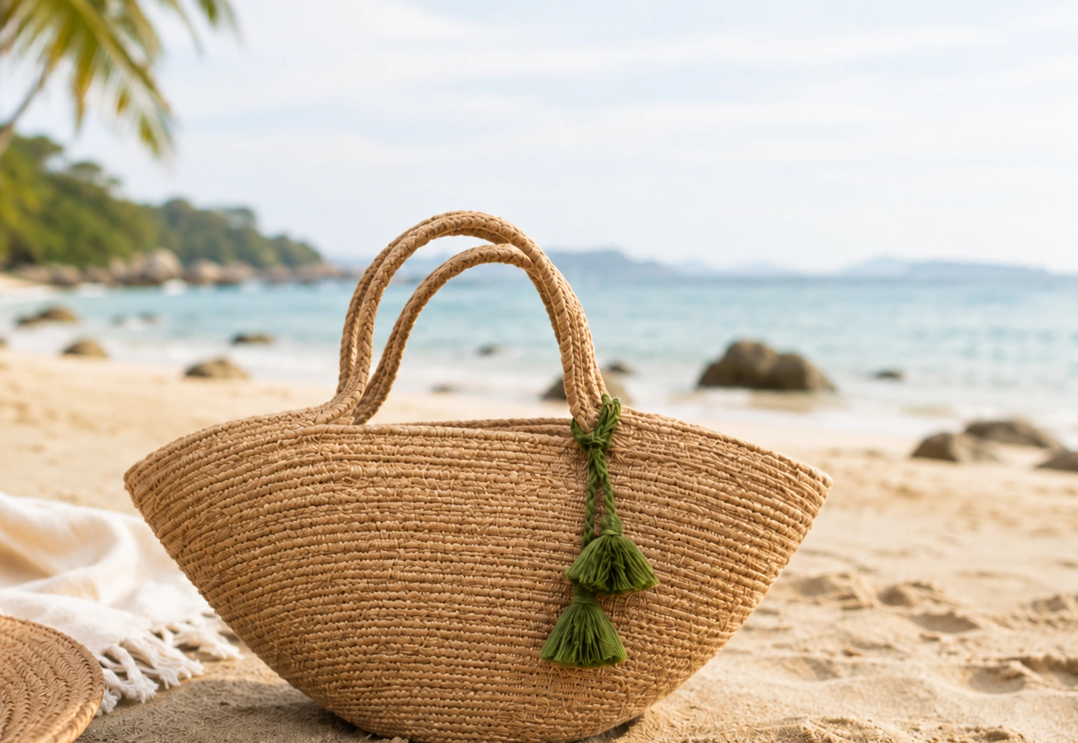 Woven Jute Beach Tote