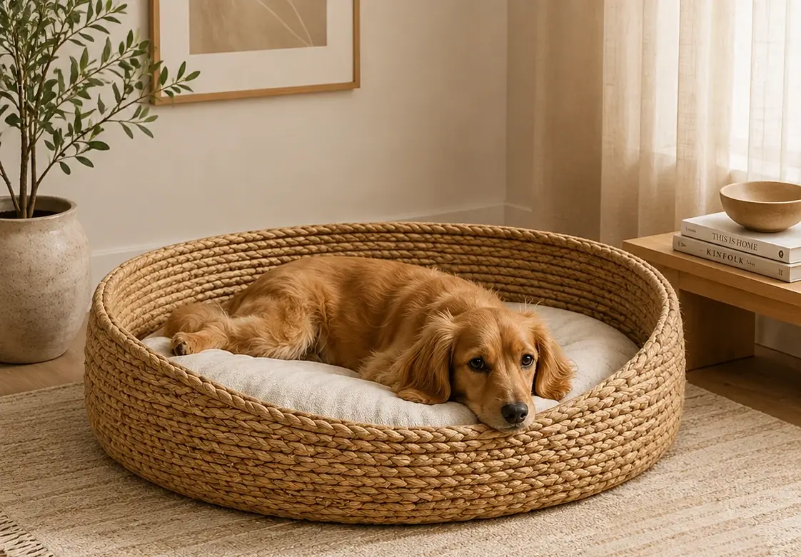 Oval Woven Pet Basket