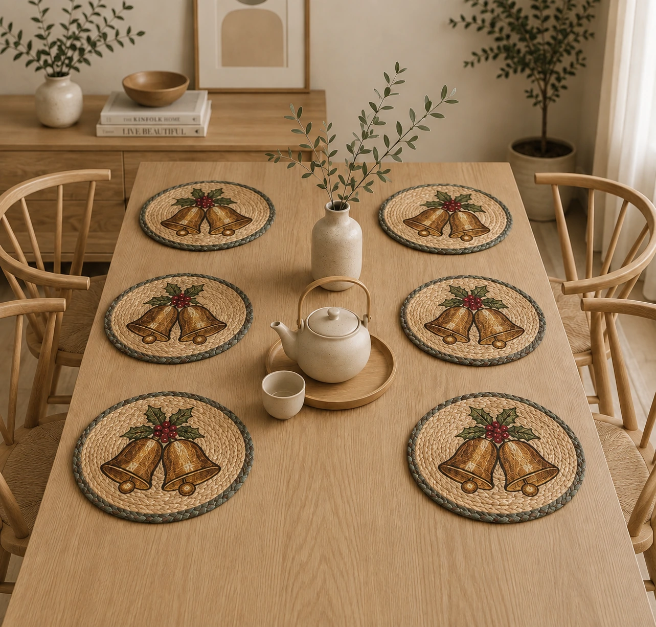 Christmas Bells Round Placemats
